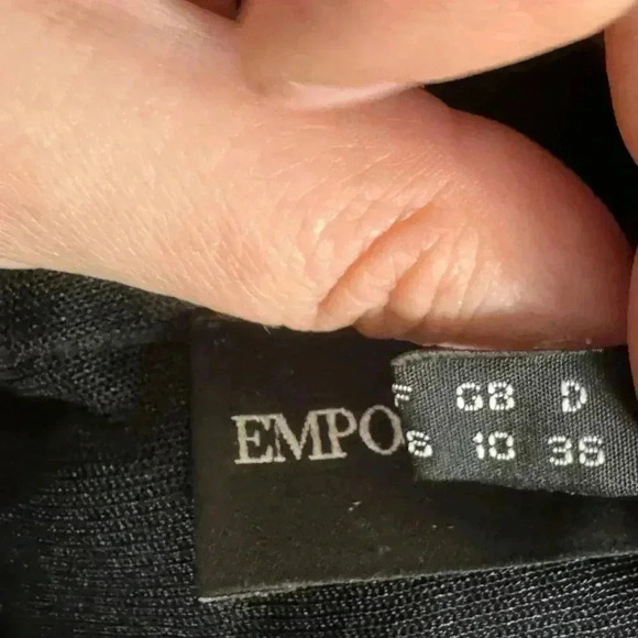 Vintage Armani Black Mesh Midi Dress Size 6 Gothic Romantic Witchy Romantic Goth - Picture 13 of 16